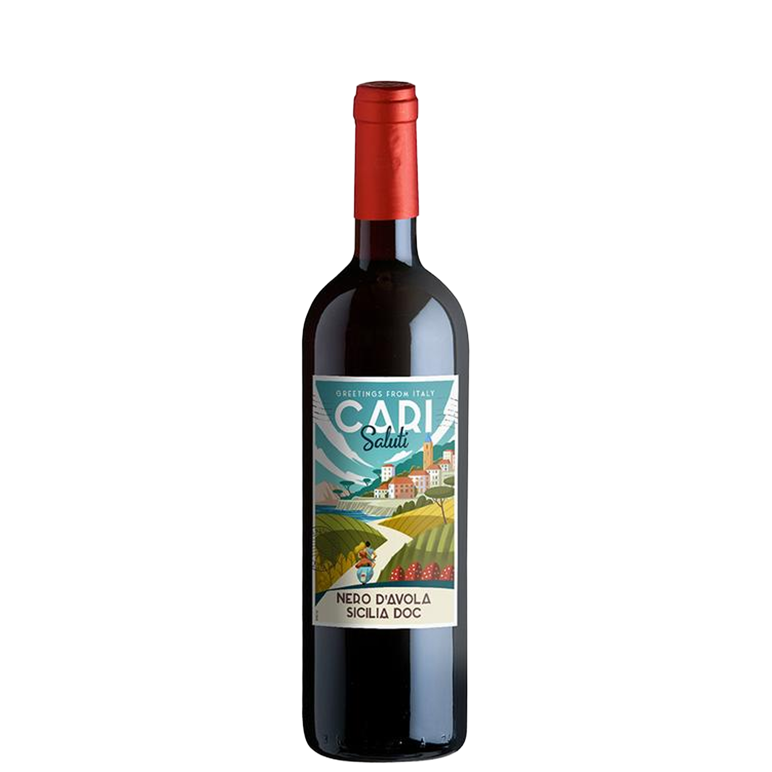 Cari Saluti, Nero d’Avola Sicilia DOC flaska